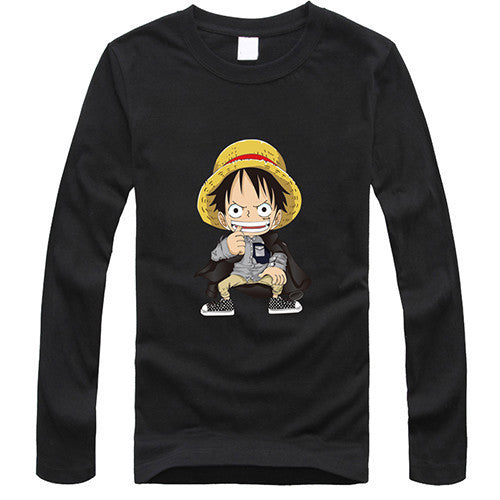 One Piece T Shirt Luffy Straw Hat Japanese Anime