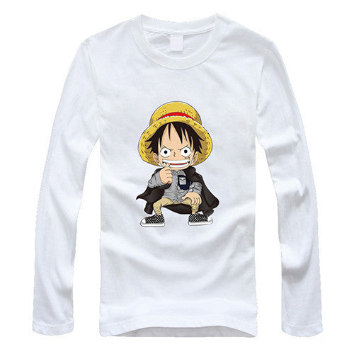 One Piece T Shirt Luffy Straw Hat Japanese Anime