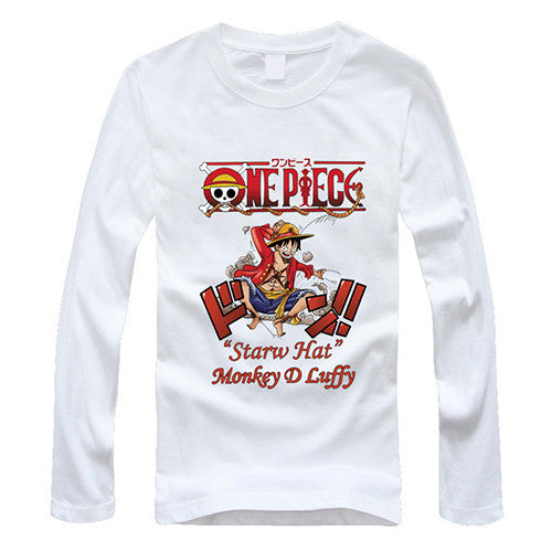 One Piece T Shirt Luffy Straw Hat Japanese Anime