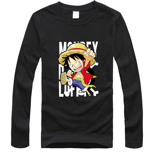 One Piece T Shirt Luffy Straw Hat Japanese Anime