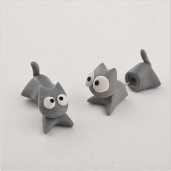 Cute Animal Cat Fox Women Earrings